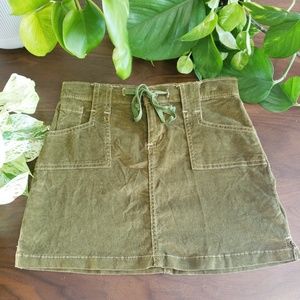 Corduroy Forest Green Skirt